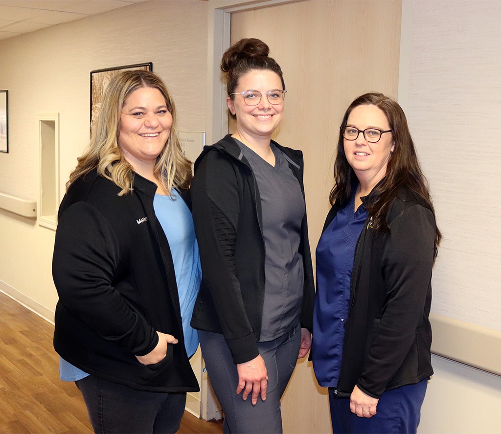 BVRMC staff standing in hospital hallway